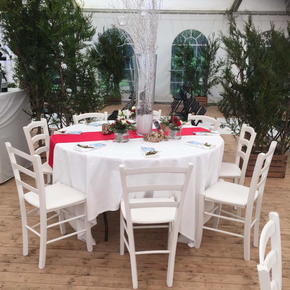 Réception de printemps dans l'orangerie